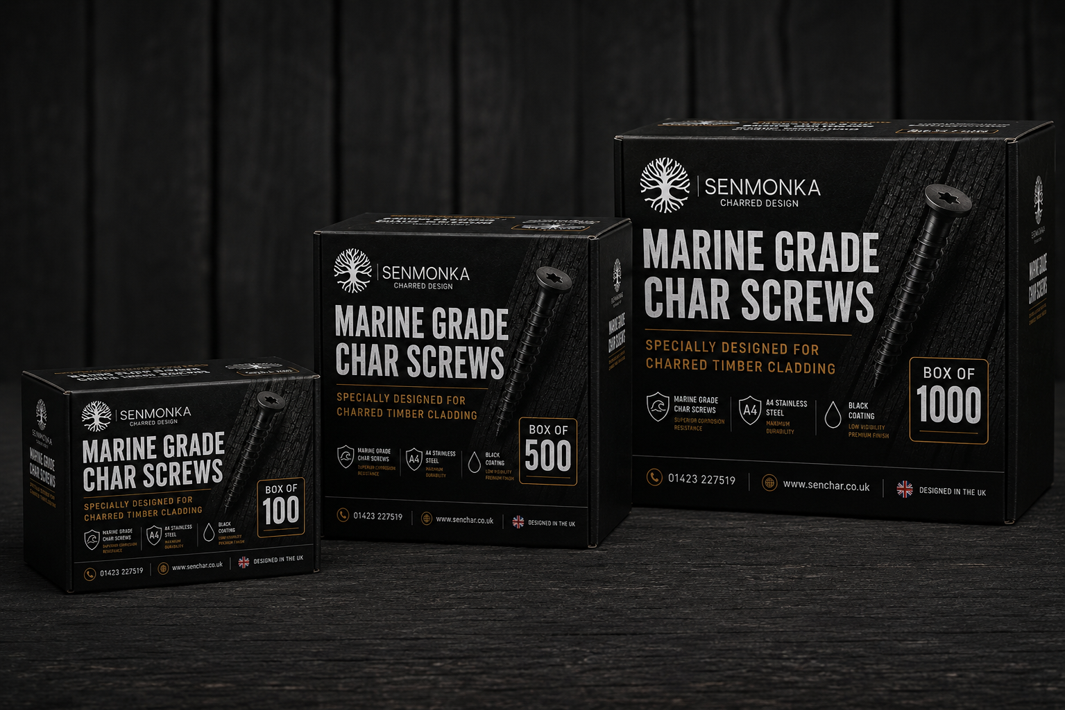 Senchar Marine Grade Char Screws